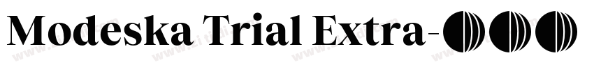 Modeska Trial Extra字体转换